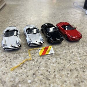 4 Porsche Speedster 911 NZG 1/43 Die Cast Cars 4 Different Colors