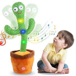 Kids Dancing Talking Cactus Toys for Baby Boys and Girls, Singing Mimicking