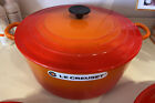 Le Creuset 9 qt French Dutch Oven in Flame Volcanique Orange Classic-New In Box