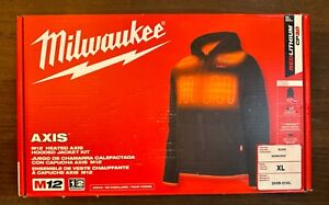 Milwaukee 205B-21XLNEW - M12 12V Heated AXIS CP3.0 Black Hooded Jacket Kit - XL