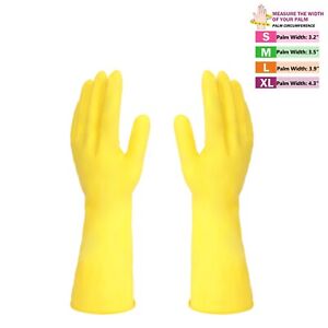8 Pairs Reusable Household Cleaning Gloves Rubber Dishwashing Gloves Non-Slip