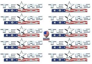 10-AMERICAN FLAG TEXAS EDITION EMBLEM DECAL for CHEVY SILVERADO GMC SIERRA TRUCK