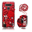 Bling Diamond Sparkly Red Sexy Girl Cat Personalised Name Custom Soft Phone Case