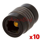 New Listing10PCS TOSLink Female to Female Coupler Optic Fiber Cable Extender Audio Adapter