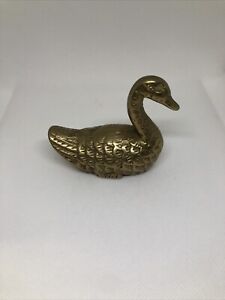 Vintage Small Brass Duck Decor Paperweight solid brass