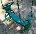 Swingset back to back glider swing, play set double glider,horse swing,PVC,54,GY