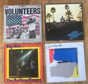 New ListingLot 4 Record LPs - Genesis Rolling Stones The Eagles Jefferson Airplane / ROCK