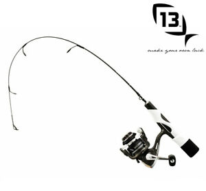 13 FISHING Wicked Hardwater Ice Fishing Spinning Combo - Ice and Longstem Ice