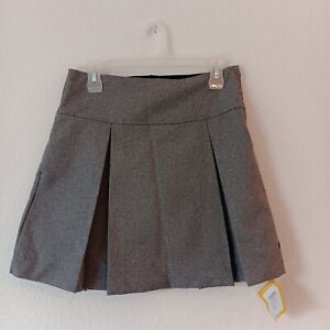 Dennis Skort School Uniform Girls Size 14 Juniors Rainier Gray Pleated Twill NWT