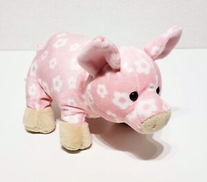 Ganz Webkinz Cute Daisy Pig Plush Toy Pink & White Floral Pattern NO CODE 9