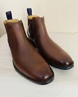 NWOB SAKS 5th Men’s Chelsea Boots Leather Size US 11.5 Reddish Brown