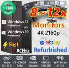 Dell Trading Computer 8~12x Monitor Windows 11 10/Xeon 22C/256GB RAM/SSD/WiFi 6e
