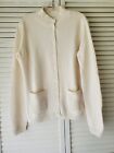 Orvis ivory 100% Cashmere cardigan Size L Pre-owned