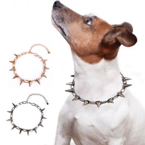Dog Choker Collar Spiked Choke for Small Medium Dogs Chain Chihuahua 36-46cm