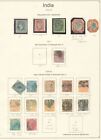 India 1854/64 Used Imperf Perf  (18 Items) EP733