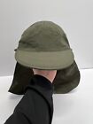 Unisex Sun Hat with Neck Flap Cover Fishing Safari Cap Neck Protection Green