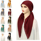 Turban Hair Loss Cover Chemo Caps Muslim Hijab Hat Women Head Scarf Wrap Bonnet