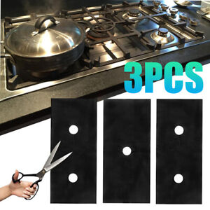 3x Kitchen Gas Range Stove Top Burner Cover Guard Protector Reusable Non-stick