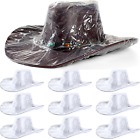 10 Pcs XXL Cowboy Hat Cover Cowboy Hat Rain Covers Plastic Hat Covers Cowboy Hat