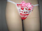 Hello Kitty G string Panties sparkly pink red knickers feminine Lingerie Gift