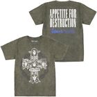 Guns N Roses Men's Tour 1988 Appetite for Destruction Acid Wash Tee T-Shirt