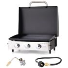 3 Burner Portable Camping Griddle Flat Top Grill 29