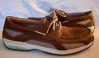 Dunham Captain Boat Shoes Brown Leather Men's Size 10 4E MCN410TN