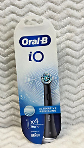 4 Pack Black - Genuine Oral-B iO Ultimate Clean Replacement Brush Heads
