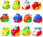Baby Cars - Soft Rubber Toy Vehicles for Babies and Toddlers - 12 Pieces ...