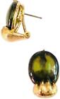 Auth New KATE SPADE Gold PERIDOT House Cat Paw Stud Earrings on Card w/Dust Bag