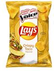 Limited Time Only Lay's Crispy Taco Flavored Potato Chips, 7.75 oz Bag