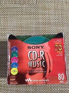 Sony CD-R Music 80 Minute Recordable CDs Jewel Color Collection Open Box 16 CDs