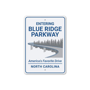 Entering Blue Ridge Parkway North Carolina City Limit Sign, Novelty Metal Sign