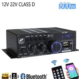 Bluetooth 5.0 Audio Power Amplifier AK-380 800W 2.0 CH HiFi Stereo Amp Receiver