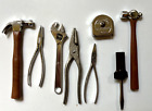 New ListingVintage MARX Toy Miniature Tools Lot of 8 Hammers Pliers Tape Measure