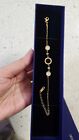 Stamped 18k Gold Plated Onyx Bvlgari Bracelet For Women With Velvet Gift Pouch