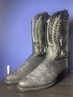 TONY LAMA Men's Black Round Toe Cowboy Boots Size-11D