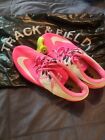 NIKE  Rival S  Pink/ White Swish Sprint Track Spikes Women Sz 8 w/tool And Bag
