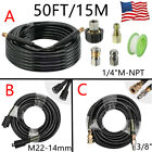 High Pressure Washer Hose 50ft 5800PSI M22 Power Washer Extension Hose 1/4