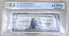 PCGS GRADED 64 PPQ SILVER CERTIFICATE ONE DOLLAR NOTE
