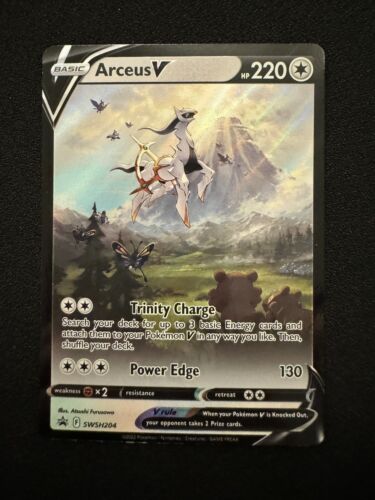 Arceus V - SWSH204 - Pokemon Sword & Shield Base Set Ultra Rare Card Mint