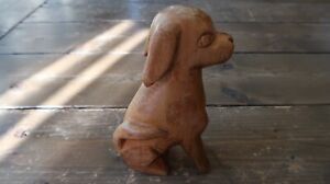 New ListingAntique Hand Made Golden Retriever Lab Carved Wood Dog Outsider Folk Art 6