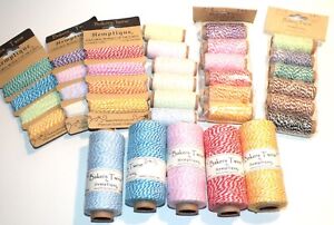 Craft Bakers Twine Hemptique String Wax Cord Over 20 Rolls Colors Book Bind F44