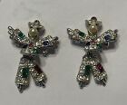 Vtg 1940's Rare CORO Articulated Pair of Dancing Clowns/Men Brooches Pins HTF
