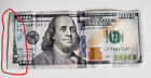 100 Dollar Bill USA 2009 USD Misprint 2 bills - RARE - print fold with $1 $100