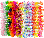 New Listing24 Pieces Hawaiian Leis Necklace Tropical Luau Hawaii Silk Flower Party