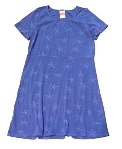 FRESH PRODUCE 1X Peri BLUE STARFISH $75 SADIE Jersey Cotton Dress NWT 1X
