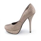 Steve Madden Caryssag Women glitter high heels platform shoes sz 10
