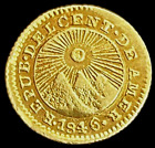 1846 CR JB GOLD COSTA RICA CENTRAL AMERICAN REPUBLIC 1/2 ESCUDO SAN JOSE MINT