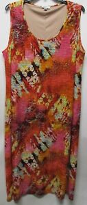 Catherines women Free size 30/32 Multicolor stretchy dress sleeveless Lot#55